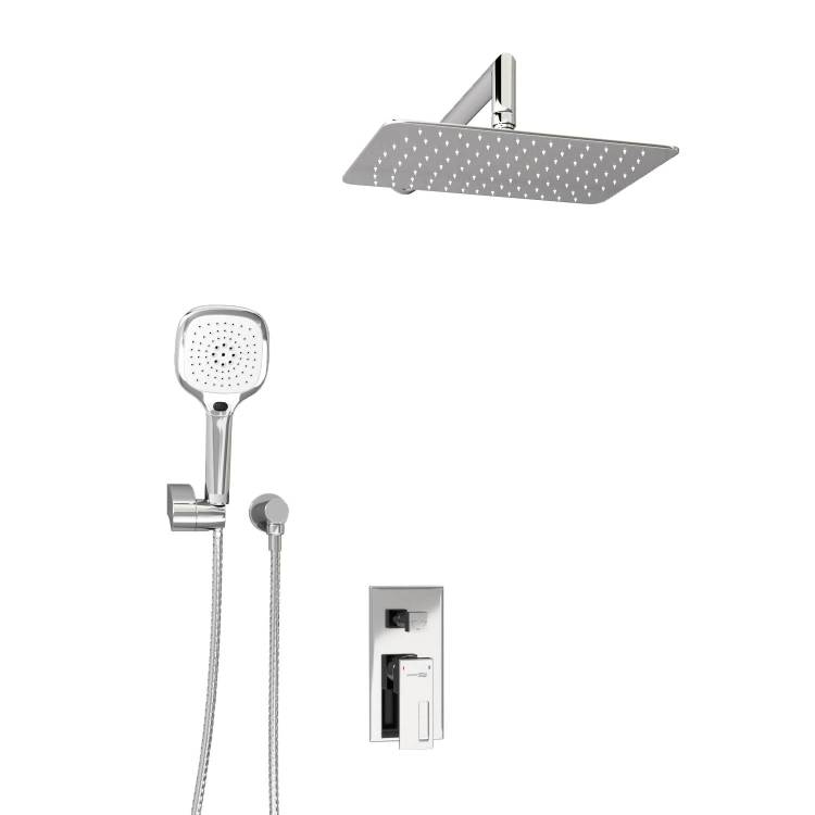 Душевой комплект Wasserkraft A16069 с верхней душевой насадкой, хром, встраиваемый, с лейкой