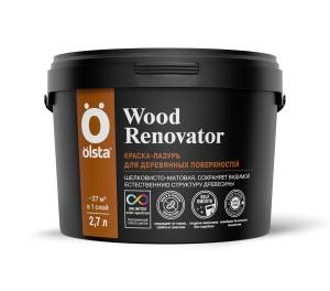 Краска-лазурь для дерева Olsta Wood Renovator база С Ольха 2.7 л