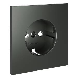 Лицевая панель для розетки с заземлением Voltum S70 VLS000606 титан