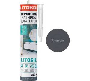 Герметики санитарнный силиконовые Litokol Litosil Антрацит 280 мл