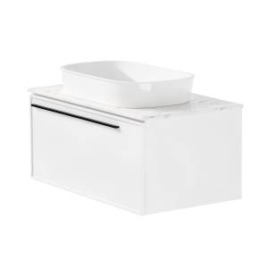 Тумба с раковиной La Fenice Elba Bianco NFNC-01-ELB-B-80-3-M-GG белая матовая, 80 см
