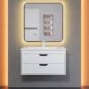 Тумба с раковиной Uperwood Modul 393020560 подвесная, матовая, белая, графит, 80 см фото 8