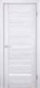 Межкомнатная дверь Profilo Porte экошпон PSK-2, остеклённая, белый лакобель, ривьера айс 600x2000