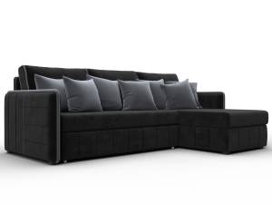 Диван угловой Лига Диванов Лига-078 130991 Черный