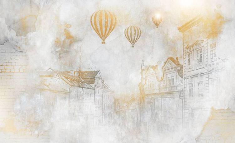 3D Фотообои Artegrafico «Золотые шары над городом» PT-010 канвас