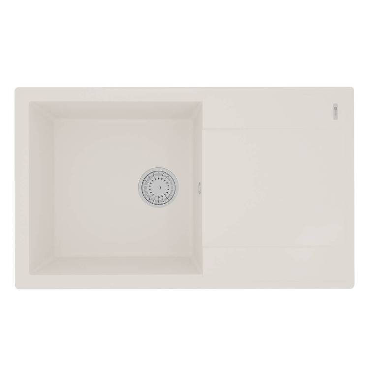 Кухонная мойка Lemark IMANDRA 840 9910034 врезная прямоугольная с крылом из кварцгранита жасмин