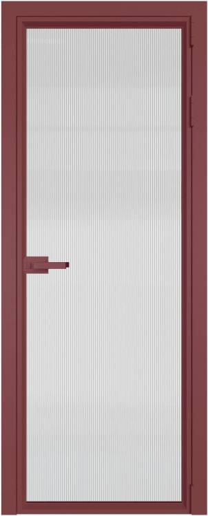 Межкомнатная дверь Profil Doors 1 AV цвет профиля Красный антрацит, стекло безопасное 6 мм мору осветленное 600x2000