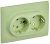Розетка 2-местная с заземлением IEK Skandy SK-R21-16-K06-F мятный