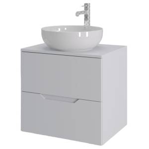 Тумба с раковиной Orange Line Li-60TuwMDF+B07-420W белая матовая, 60 см