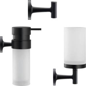 Набор Duravit Starck T Стакан 0099314600 черный + Дозатор 0099354600 черный + Крючок 0099294600 черный