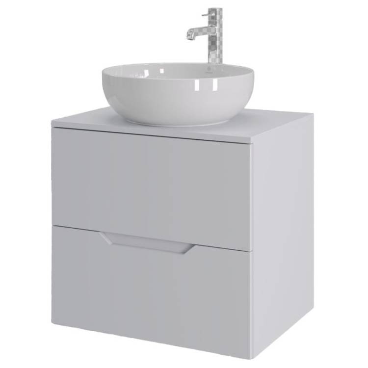 Тумба с раковиной Orange Line Li-60TuwMDF+B07-420W белая матовая, 60 см