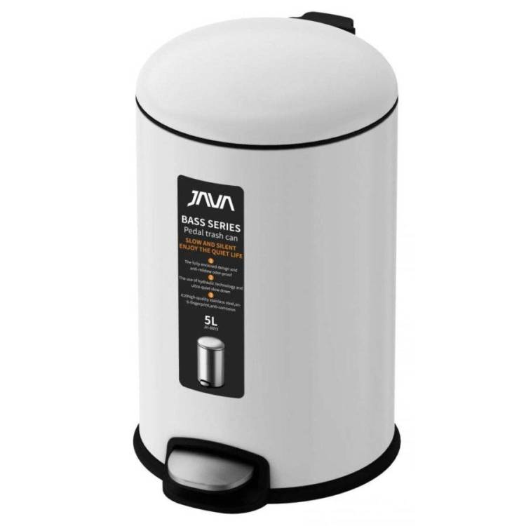 Ведро с микролифтом 5 л JAVA S-885-5W белый