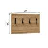 Вешалка настенная Домани Модена МВ-31 00-00165353 гикори рокфорд фото 2