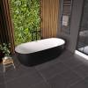 Акриловая ванна Grossman Classic GR-2502MB 160x80x58 черная фото 2
