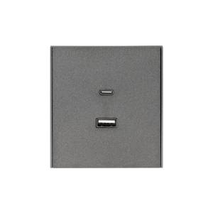 Розетка USB type A+C Kranz Strong KR-78-0734-6 графит