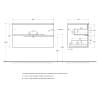 Тумба под раковину Cezares DUET-N-900-2C-SO-BL Bianco Lucido, 90x45.7x50 фото 2