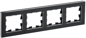 Рамка 4-постовая IEK Brite BR-M42-M-K02 черный