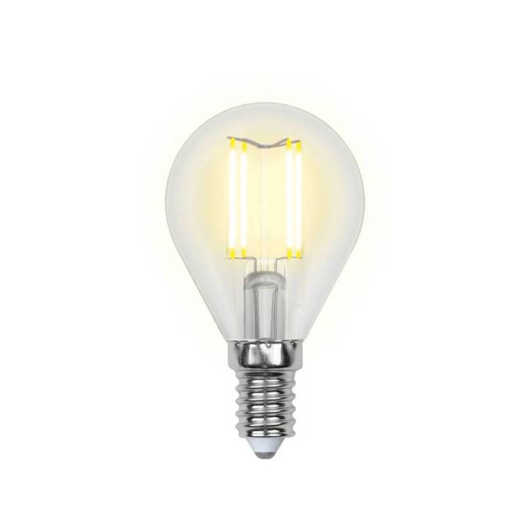 Лампа светодиодная филаментная Uniel Air Dim LED-G45-5W/NW/E14/CL/DIM GLA01TR