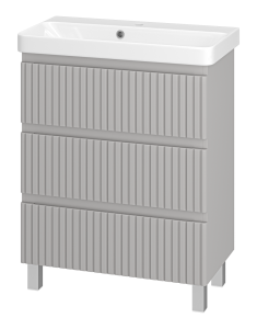 Тумба с раковиной Brevita Виктори УТ000023621 Серый шелк, 70 см