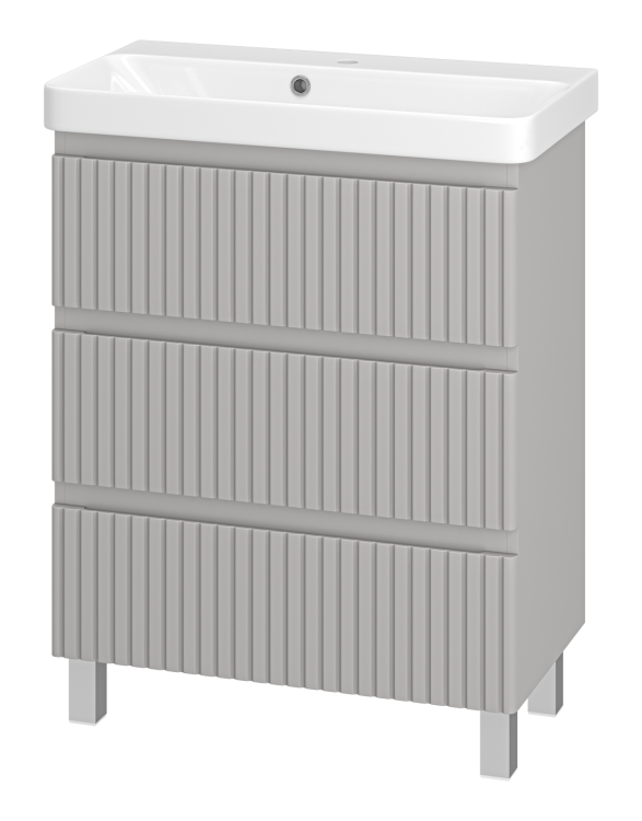 Тумба с раковиной Brevita Виктори УТ000023621 Серый шелк, 70 см