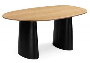 Стол Woodville Ares 15896 дуб, черный 160x90x76