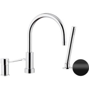 Смеситель на борт ванны Remer Minimal N072NO черный матовый