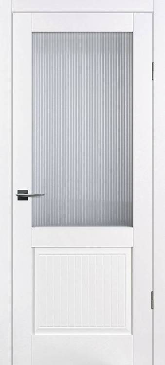 Межкомнатная дверь Profilo Porte PSC-57 полотно Белое, стекло Moru Optiwhite 700x2000