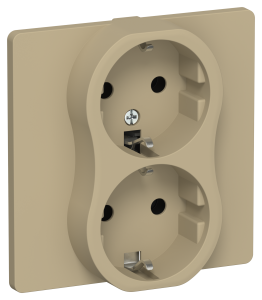 Розетка 2-местная с заземлением IEK Flite FI-R21C-16-K59 хаки