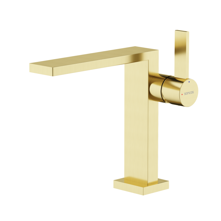 Смеситель для раковины Sancos Linn SC9019BG брашированное золото