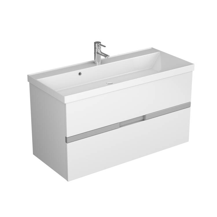 Тумба с раковиной Veneciana Allia 100 510009 белый глянец