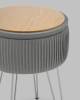 Пуф Stool Group Астор 23A1696VD-8167-52-S серебристый серебряные ножки фото 5