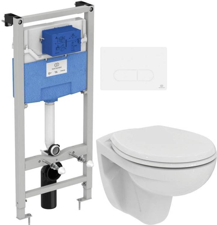 Комплект  Унитаз подвесной Ideal Standard Eurovit K881201 безободковый + Система инсталляции R020467