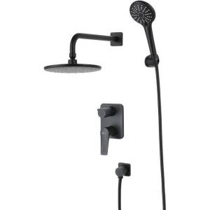 Душевой комплект Lemark Bronx LM3729BL черный, с внутренней частью