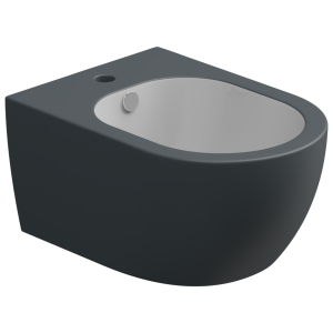 Биде подвесное GSG Like RULKBISOBI000/028FIPI с креплением, с донным клапаном, white, ebano matt
