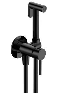 Гигиенический душ AQUAme Siena AQM6217MB скрытый монтаж, латунная лейка, Черный матовый