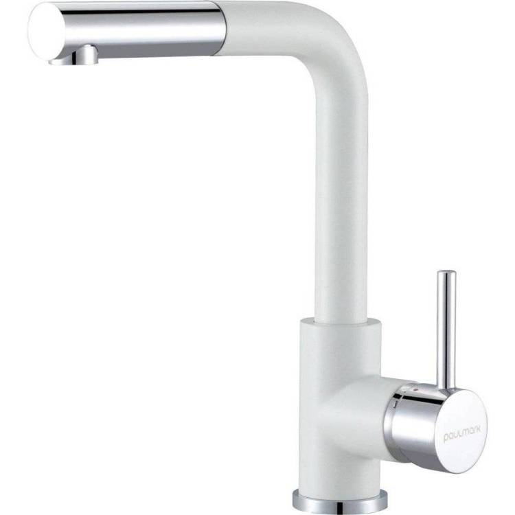 Смеситель для кухни Paulmark Kassel Ka214311-431 белый матовый