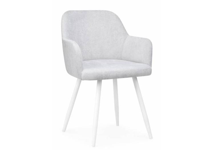 Стул на металлокаркасе Notta Инфини 360 631782 светло-серый (ocean 021) / белый