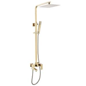 Душевая стойка Abber Daheim AF8216G с изливом, золото матовое