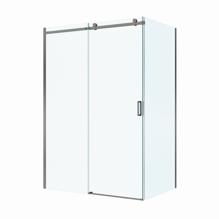 Душевой уголок BelBagno SOFT_CLOSE-2-AH-1-140/90-C-GM профиль оружейная сталь, стекло прозрачное, 140x90x200