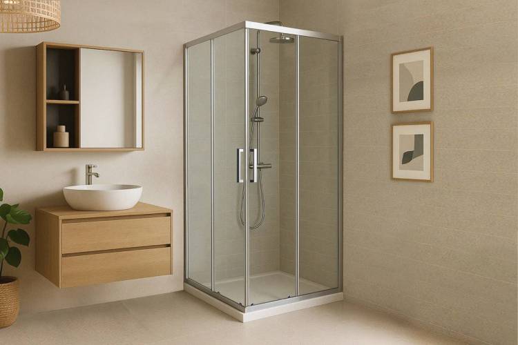Душевой уголок Royal Bath RB HPD-T-ST профиль сатин, стекло прозрачное, 110x110x200