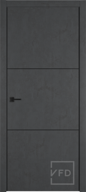 Межкомнатная дверь Владимирская Фабрика Дверей экошпон VFD URBAN 2, глухая, Jet Loft, Black Mould 800x2000
