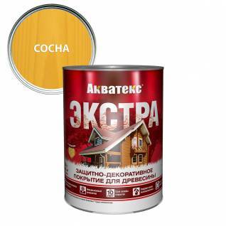 Защитно-декоративное покрытие для древесины Акватекс Экстра полуглянцевое сосна 0.8 л