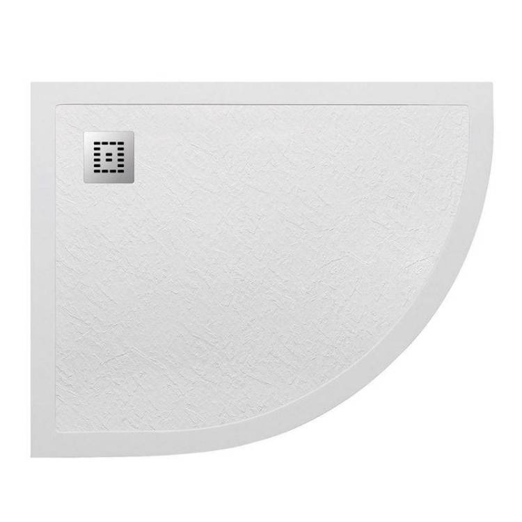 Поддон для душа BelBagno Uno TRAY-MR-UNO-RH-120/80-550-35-W-L-CR с сифоном и декоративной накладкой, белый, 120x80
