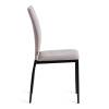 Стул Tetchair Capri (mod. BC565-DC) 21262 металл, флок, Light grey (светло-серый) HLR14/черный фото 2