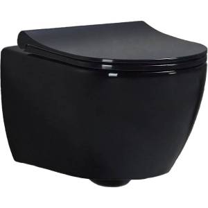 Унитаз подвесной beWash Bogen 88303206 с крышкой-сиденьем микролифт, черный глянцевый