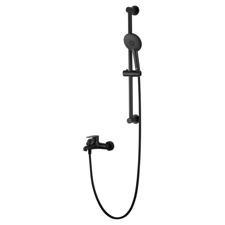 Смеситель для ванны Wonzon & Woghand WW-AE3205-MB с душевым гарнитуром, черный матовый