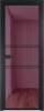 Межкомнатная дверь Profil Doors 2 AX цвет профиля Черный, стекло безопасное 6 мм фиолетовое шпион 700x2000