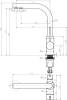 Комплект Paulmark Lassan PM304444-GM вороненая сталь + Смеситель Paulmark Essen 213011-GM для кухонной мойки, вороненая сталь фото 8