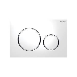 Кнопка смыва Geberit Sigma 20 115.882.KJ.1 белая, глянцевый хром