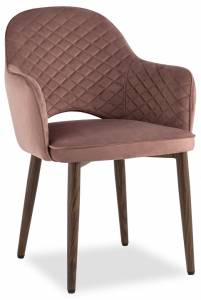 Кресло Stool Group Венера MC16-2YS KD HLR-44 велюр пыльно-розовый (ножки дерево)
